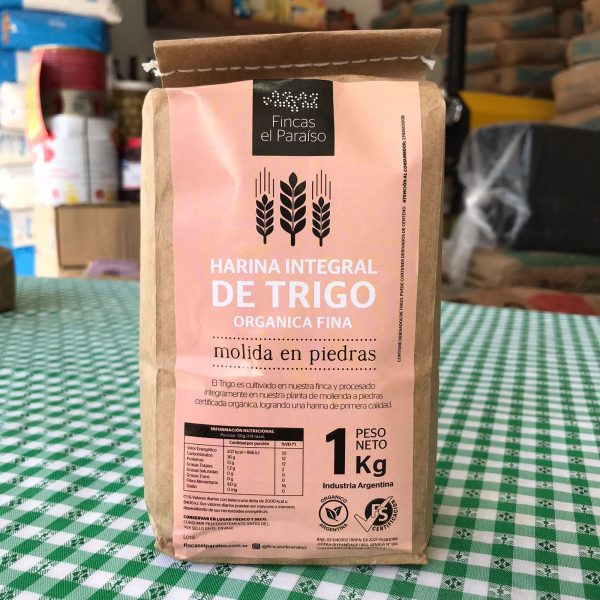 HARINA DE TRIGO INTEGRAL FINA X 1KG FINCAS EL PARAISO