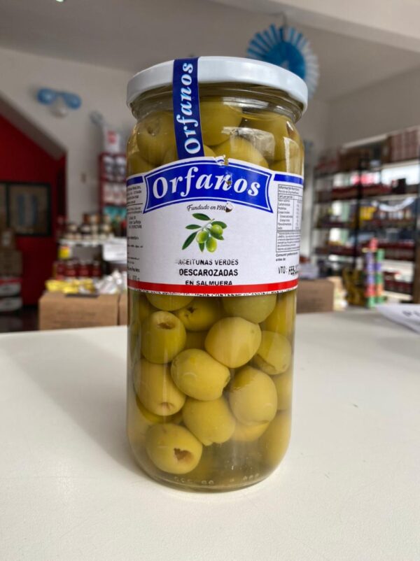 ACEITUNAS VERDES DESCAROZADAS X 400GS ORFANOS