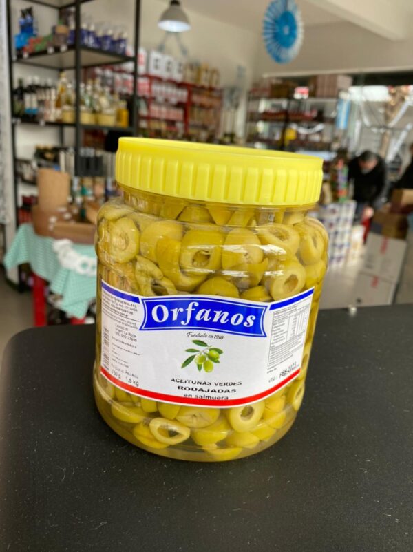 ACEITUNAS VERDES EN RODAJAS X 750GS ORFANOS - Imagen 2