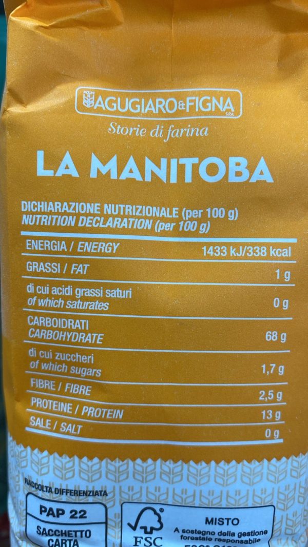 Harina Manitoba 00 x 1kg Venc 31/03/26 - Imagen 2